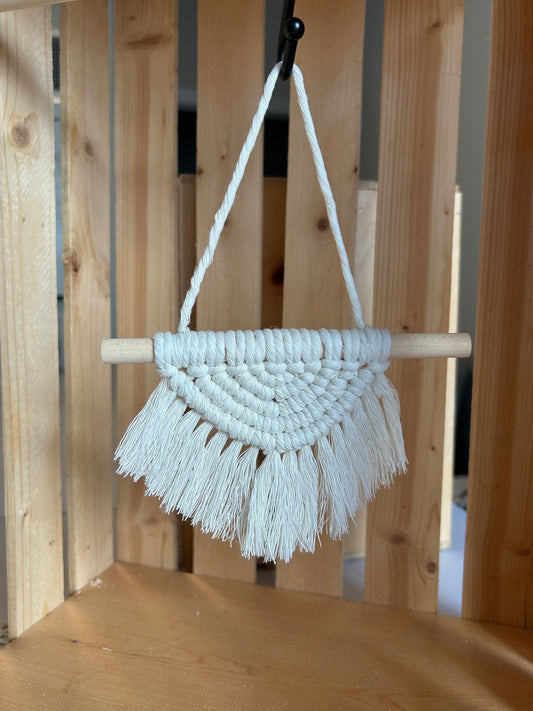 Mini Macrame Wall Hanging – Handmade Cotton Boho Home Decor