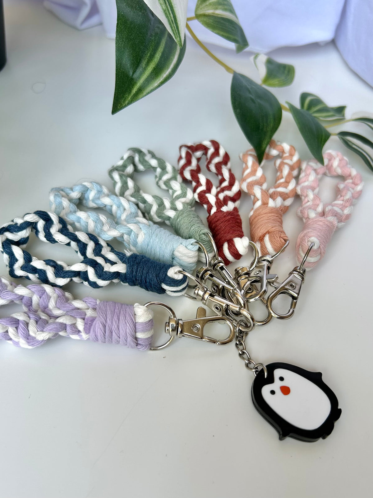 Twisted Macrame Finger Loop Keychain