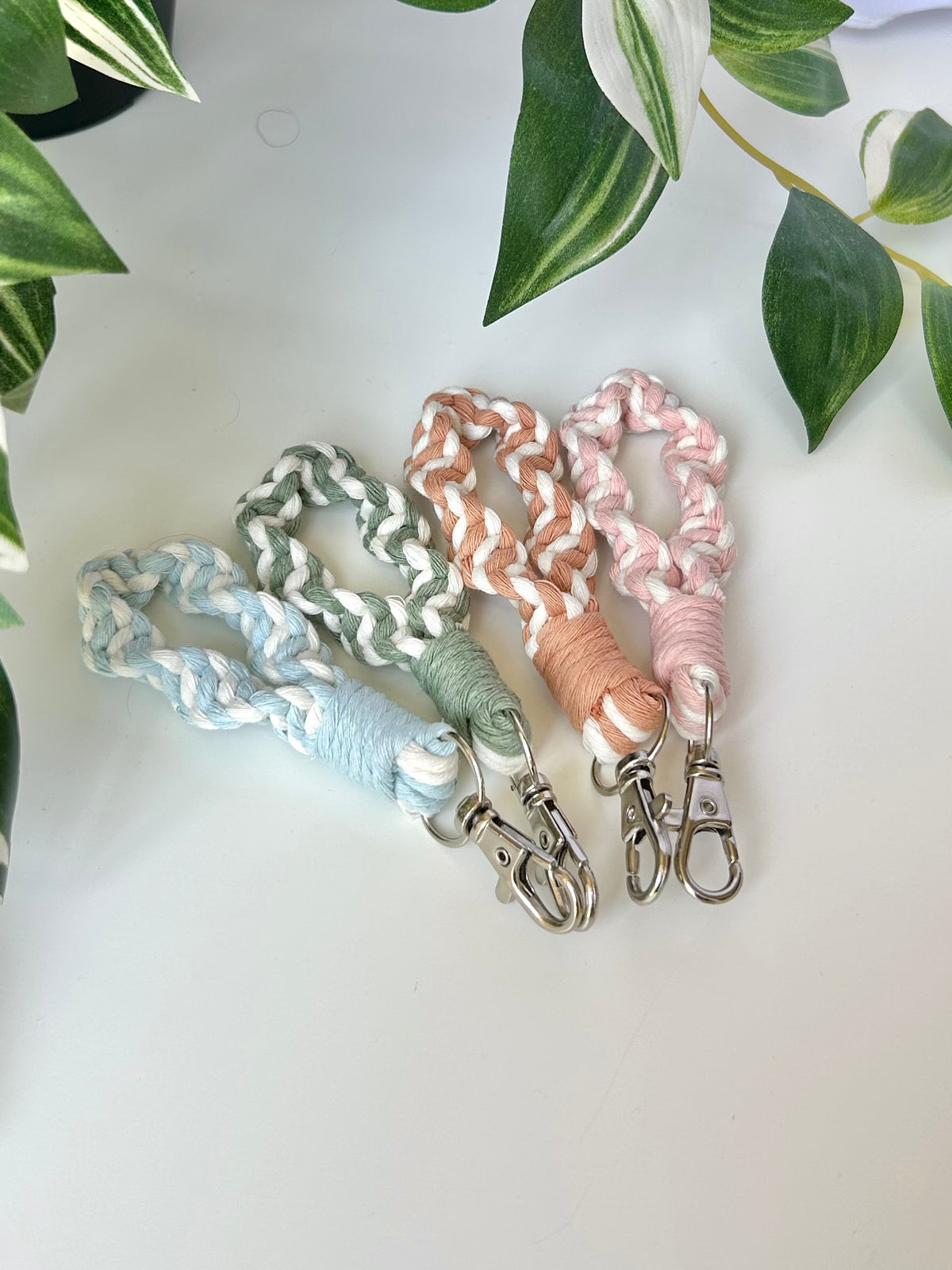 Twisted Macrame Finger Loop Keychain