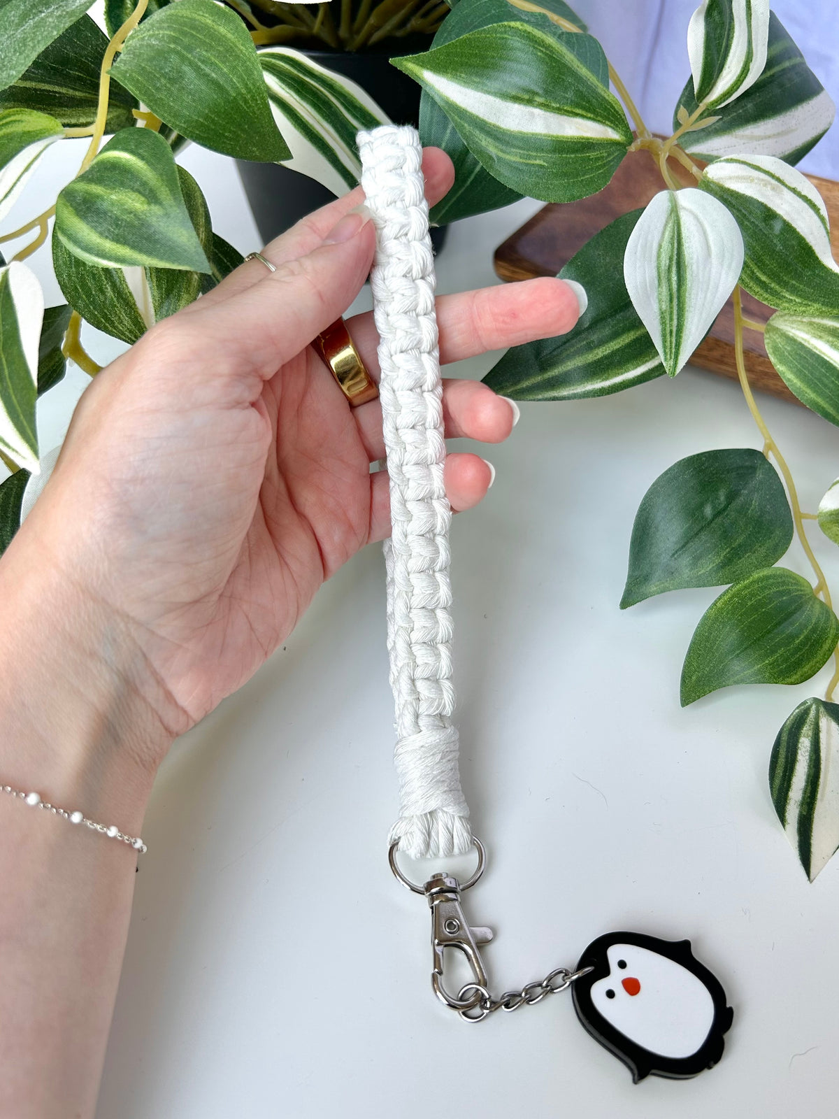Macrame Wristlet Keychain
