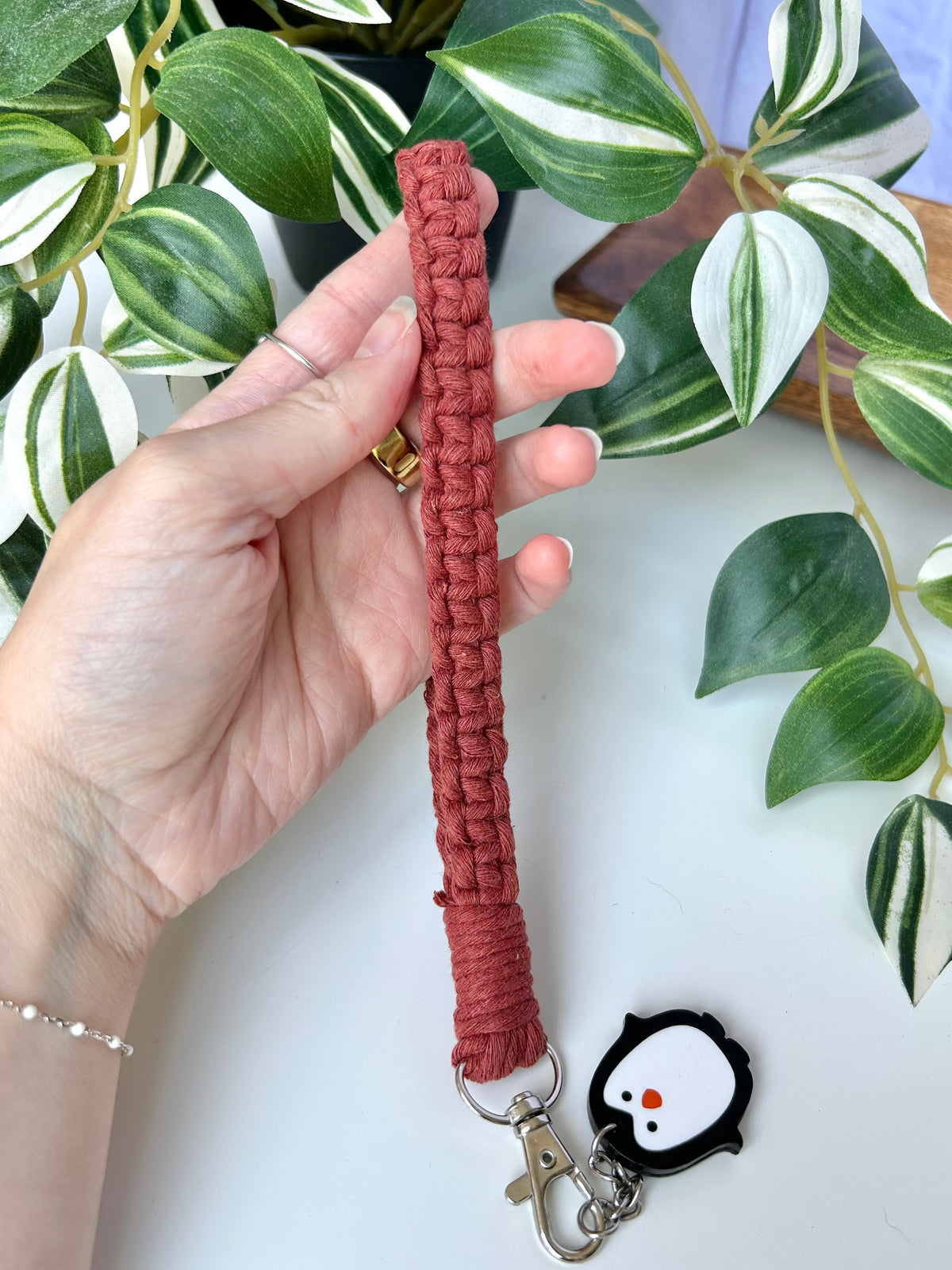 Macrame Wristlet Keychain