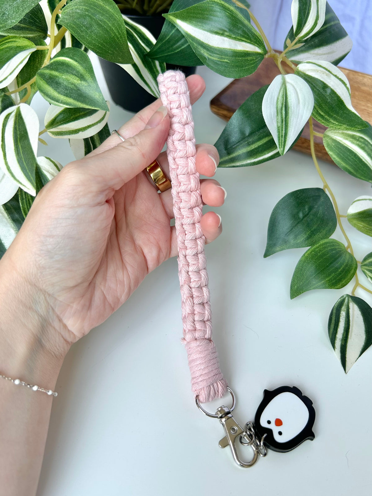 Macrame Wristlet Keychain