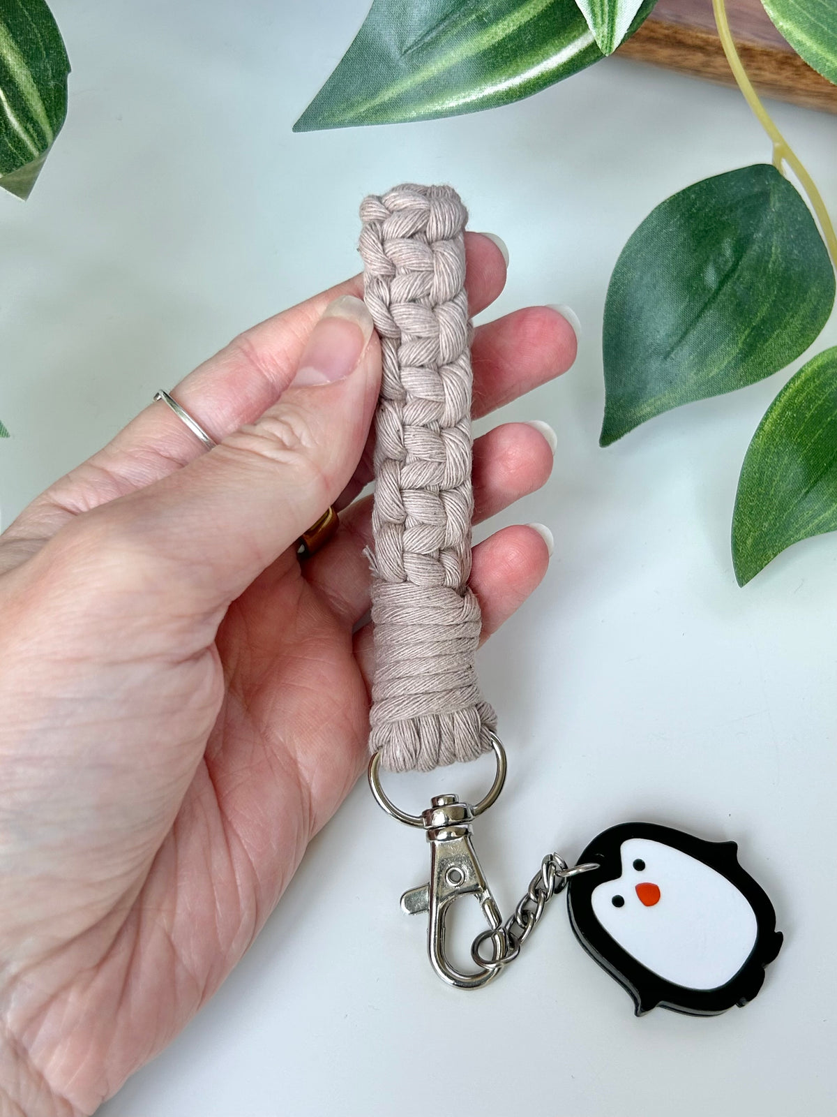 Macrame Finger Loop Keychain