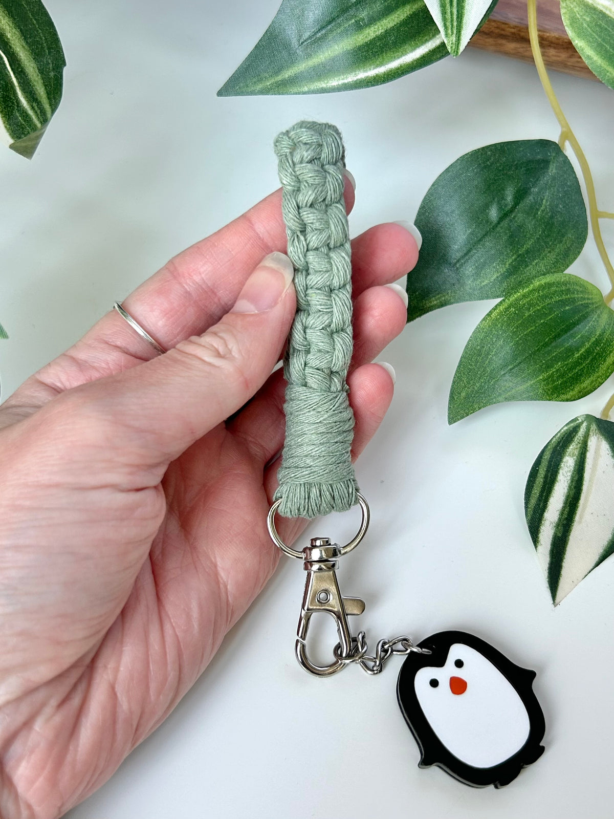 Macrame Finger Loop Keychain