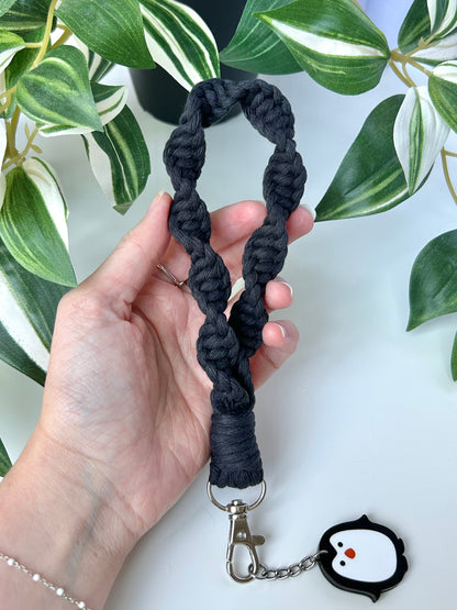 Twisted Macrame Wristlet Keychain