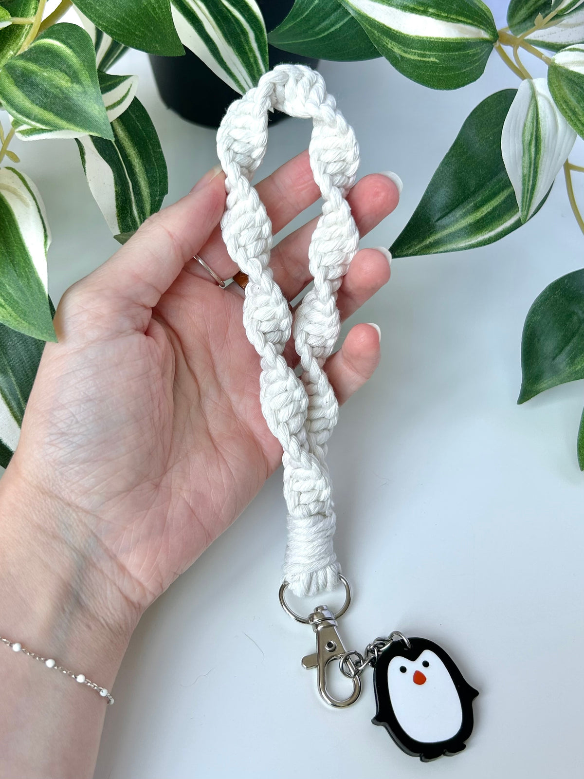 Twisted Macrame Wristlet Keychain