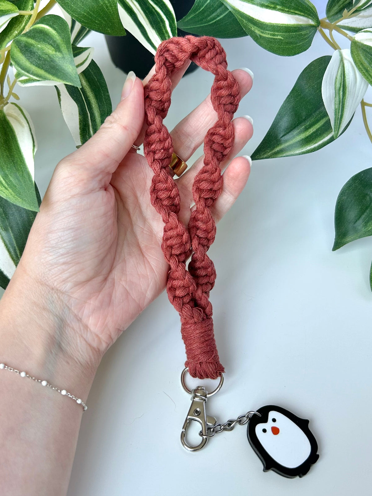 Twisted Macrame Wristlet Keychain
