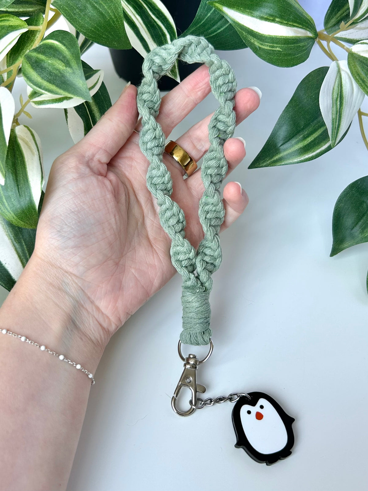 Twisted Macrame Wristlet Keychain