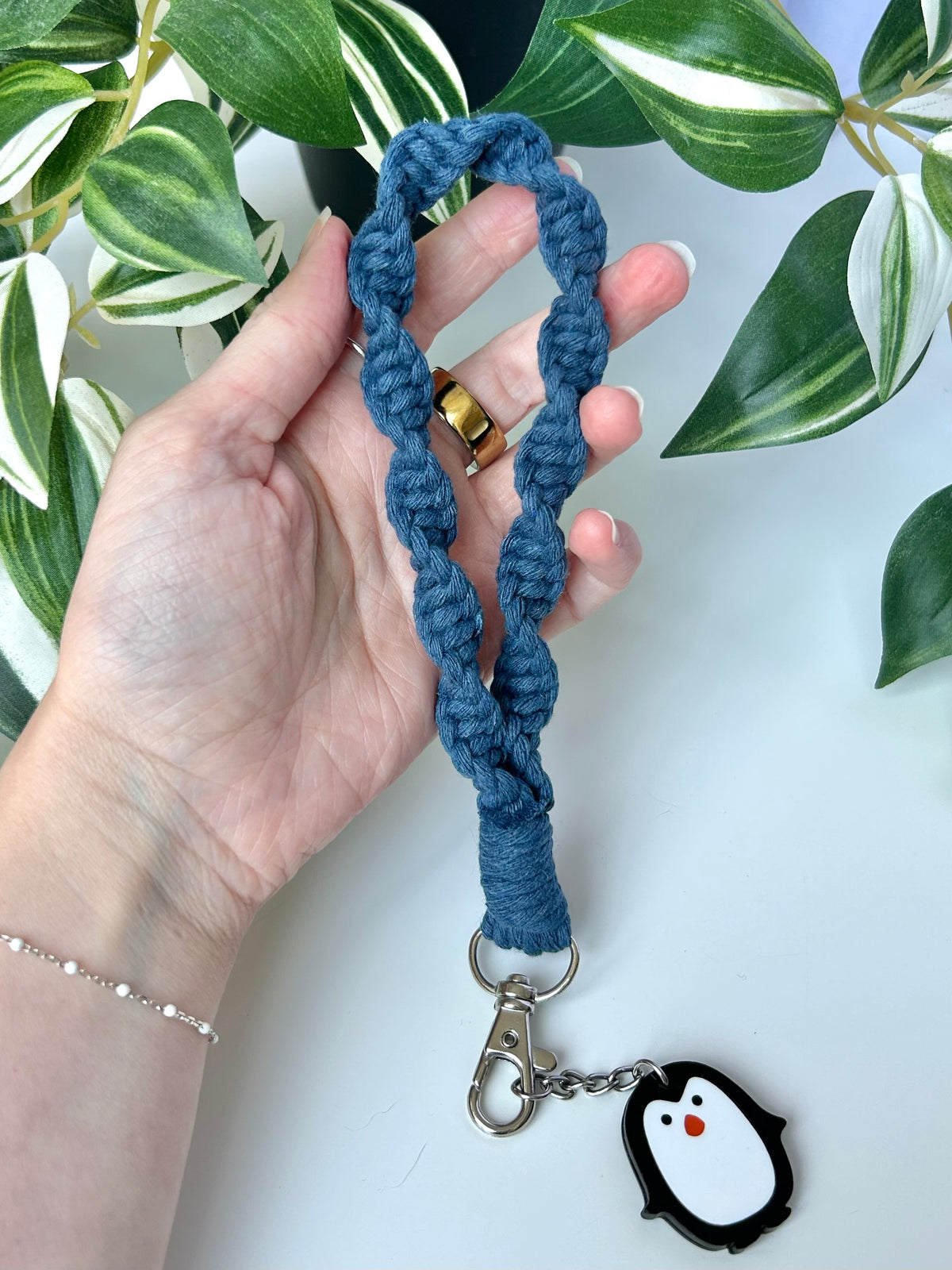 Twisted Macrame Wristlet Keychain