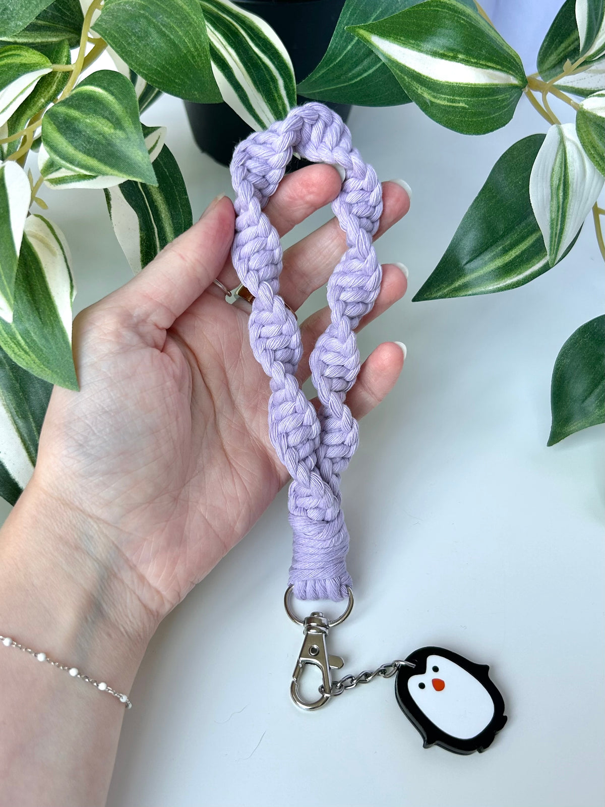 Twisted Macrame Wristlet Keychain