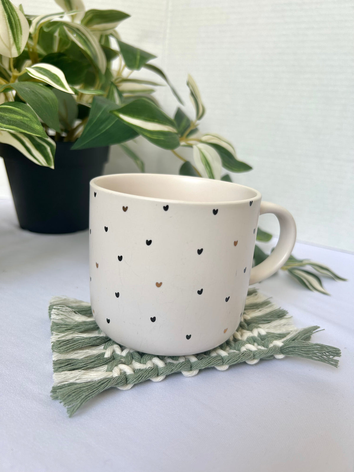 Macrame Square Mug Coasters