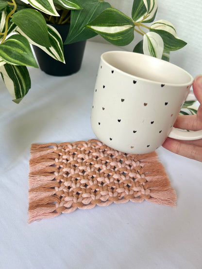 Macrame Square Mug Coasters