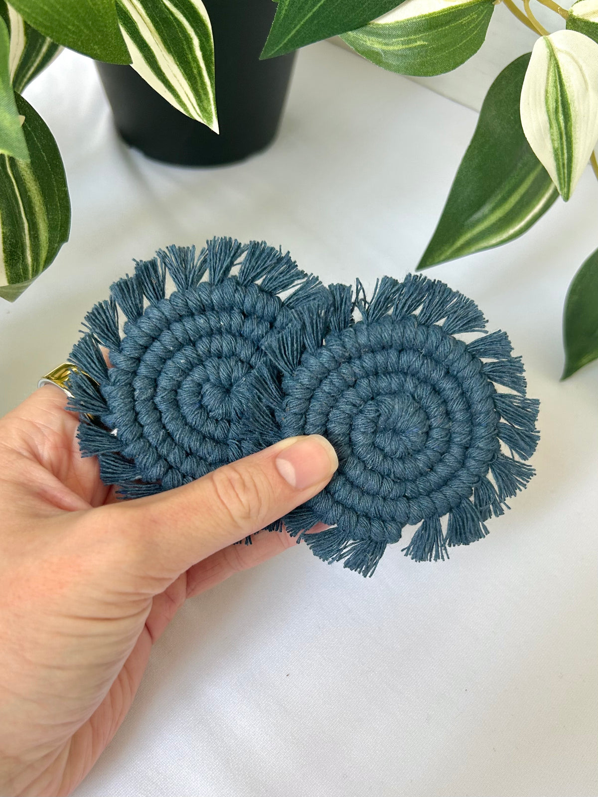 Macrame Car Coasters Set of 2
