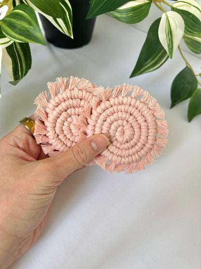 Macrame Car Coasters Set of 2