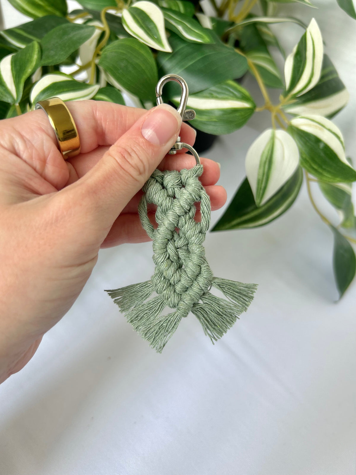 Mini Macrame Keychain