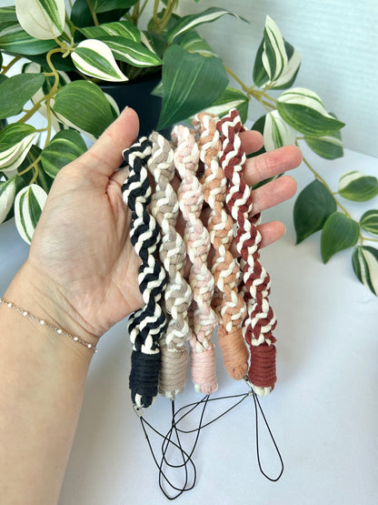 Twisted Macrame Phone Lanyard Wristlet