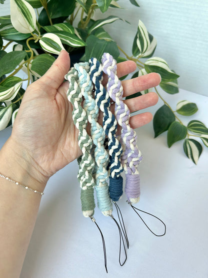 Twisted Macrame Phone Lanyard Wristlet
