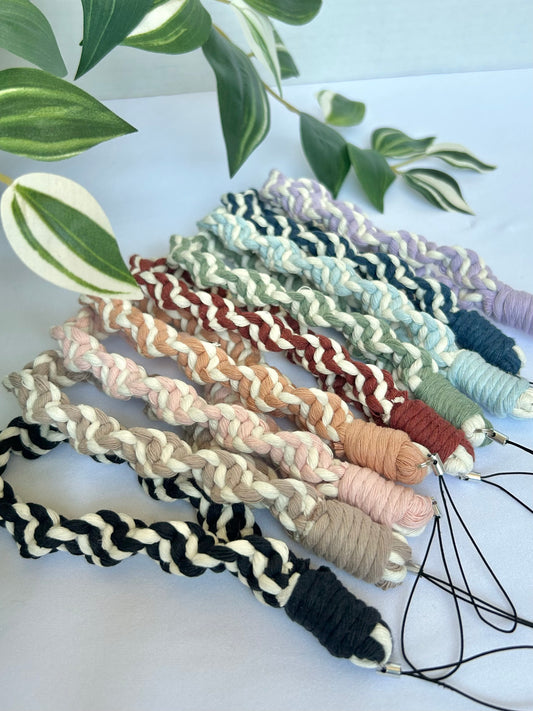 Twisted Macrame Phone Lanyard Wristlet