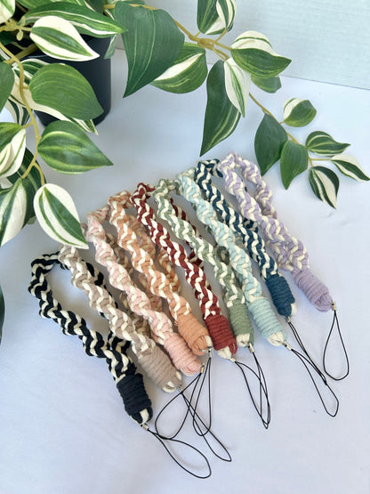 Twisted Macrame Phone Lanyard Wristlet
