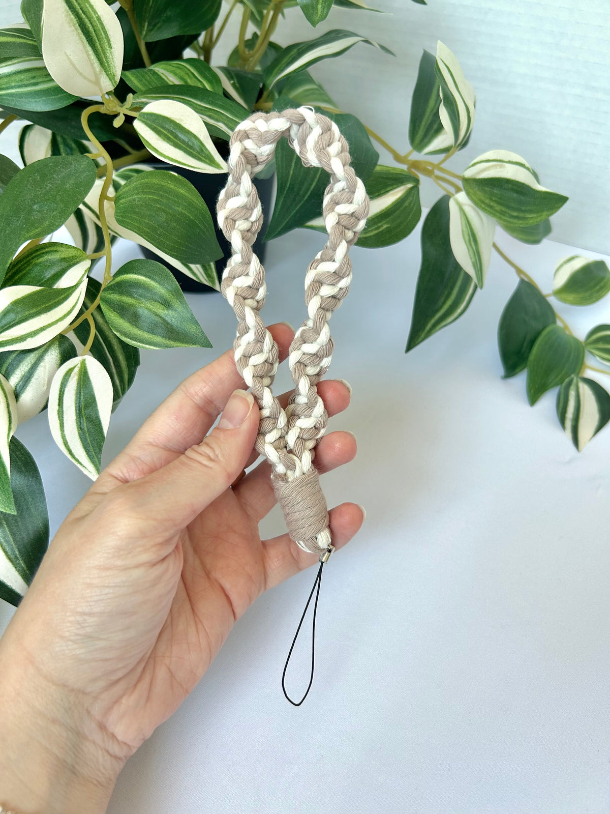 Twisted Macrame Phone Lanyard Wristlet