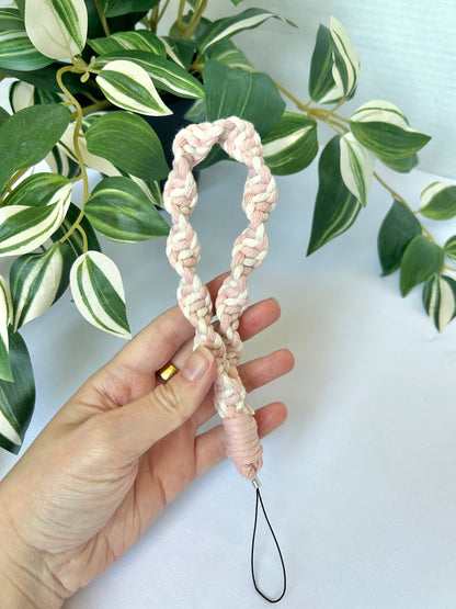 Twisted Macrame Phone Lanyard Wristlet