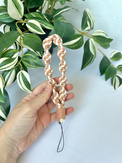 Twisted Macrame Phone Lanyard Wristlet