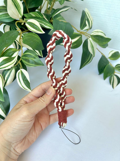 Twisted Macrame Phone Lanyard Wristlet