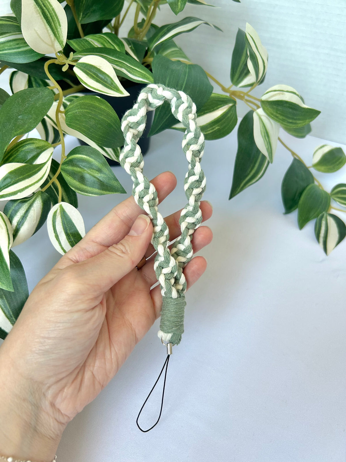 Twisted Macrame Phone Lanyard Wristlet