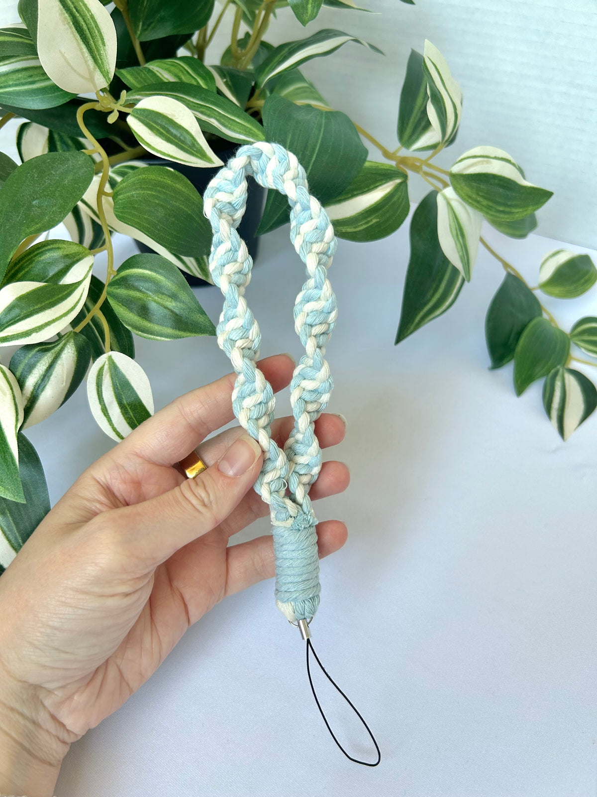 Twisted Macrame Phone Lanyard Wristlet