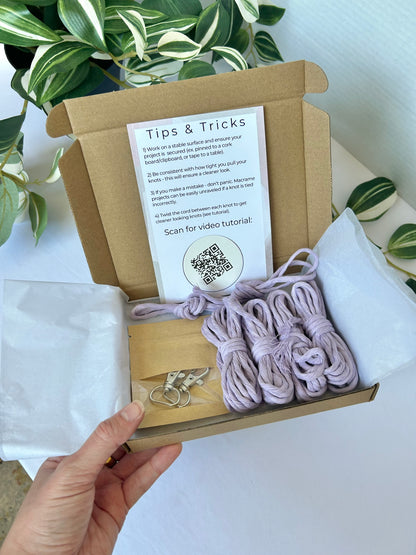 DIY Kit - Macrame Wristlet & Twisted Wristlet Keychain