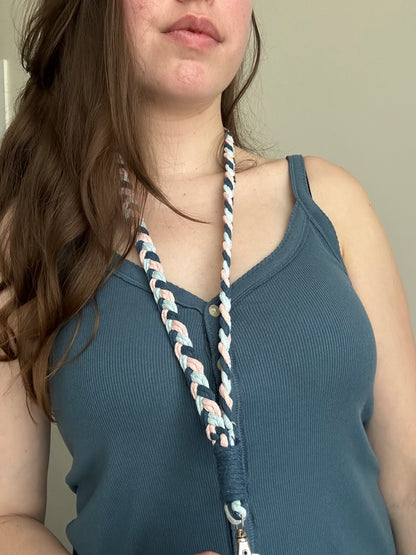 Braided Macrame Lanyard with Keyring