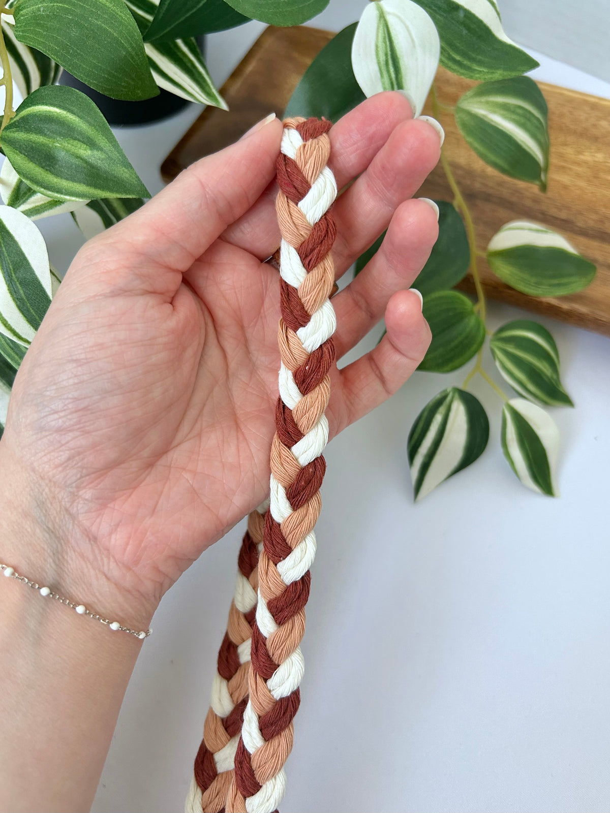 Braided Macrame Lanyard with Keyring
