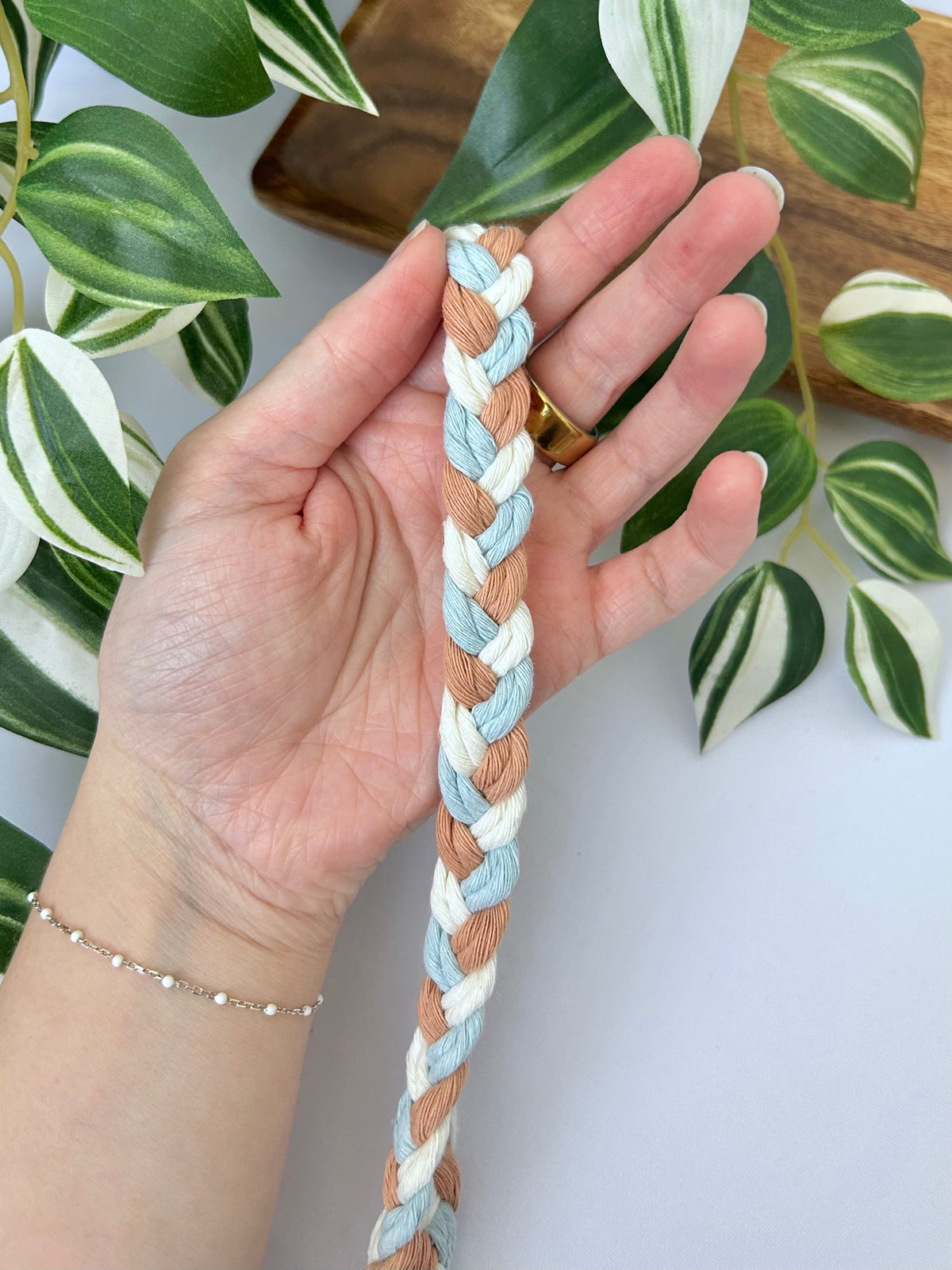 Braided Macrame Lanyard with Keyring
