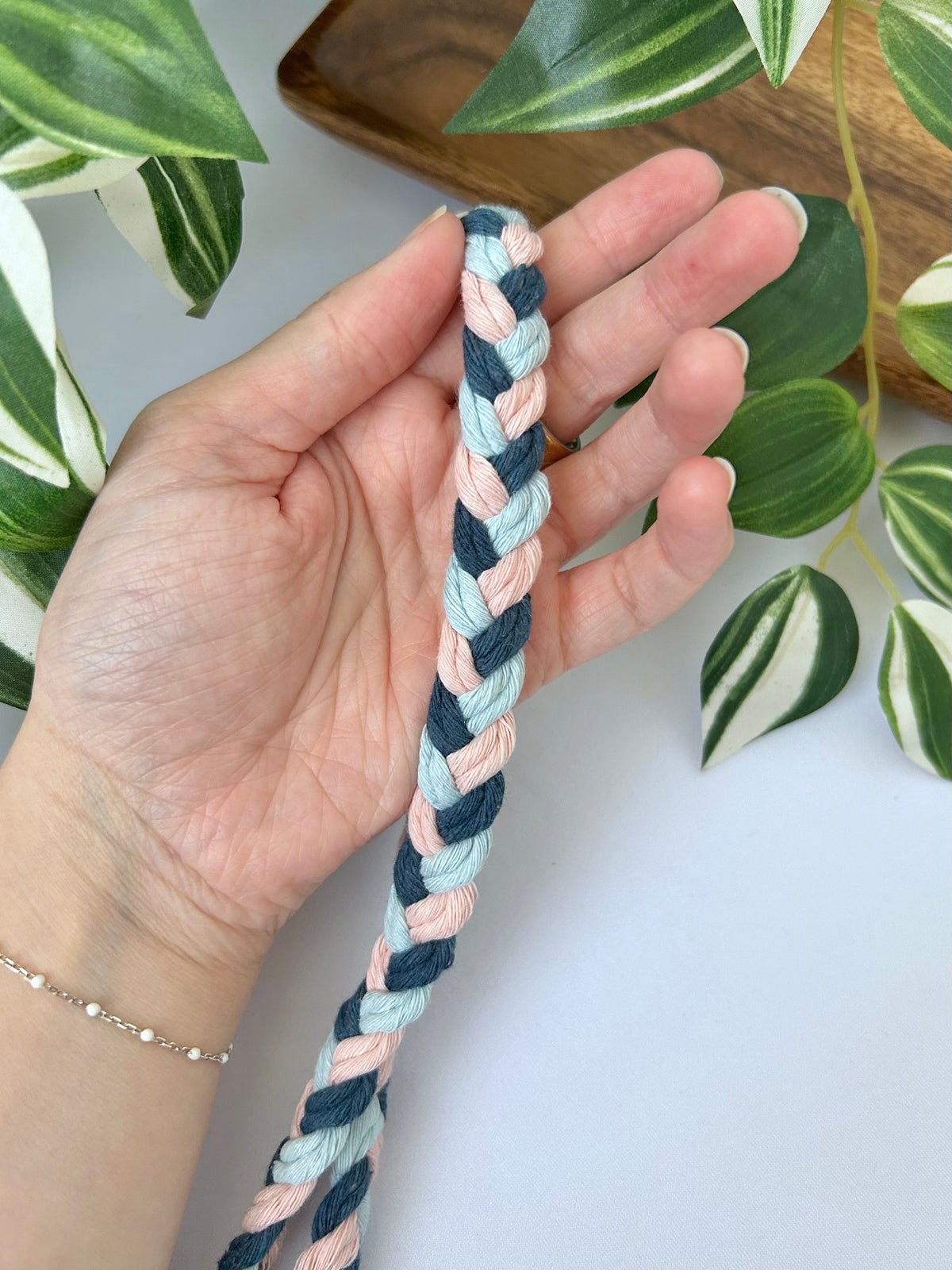 Braided Macrame Lanyard with Keyring
