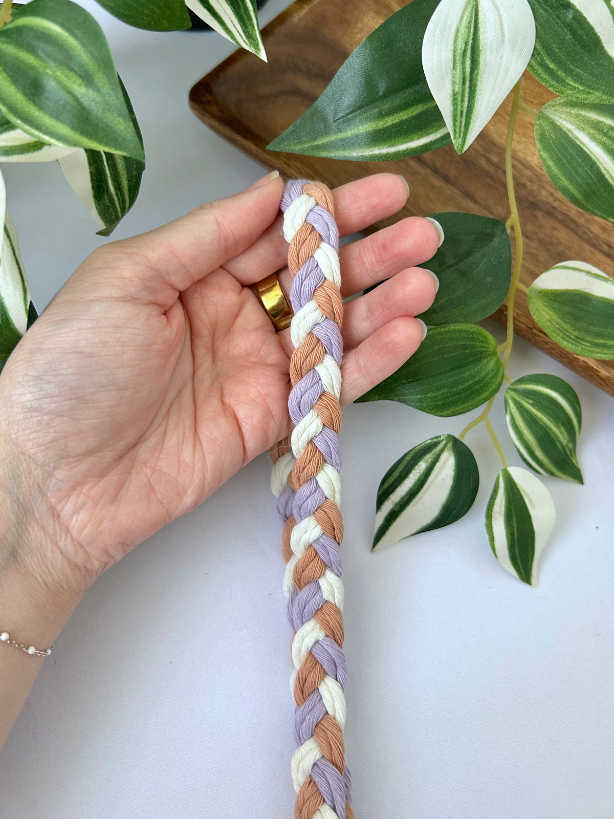 Braided Macrame Lanyard with Keyring