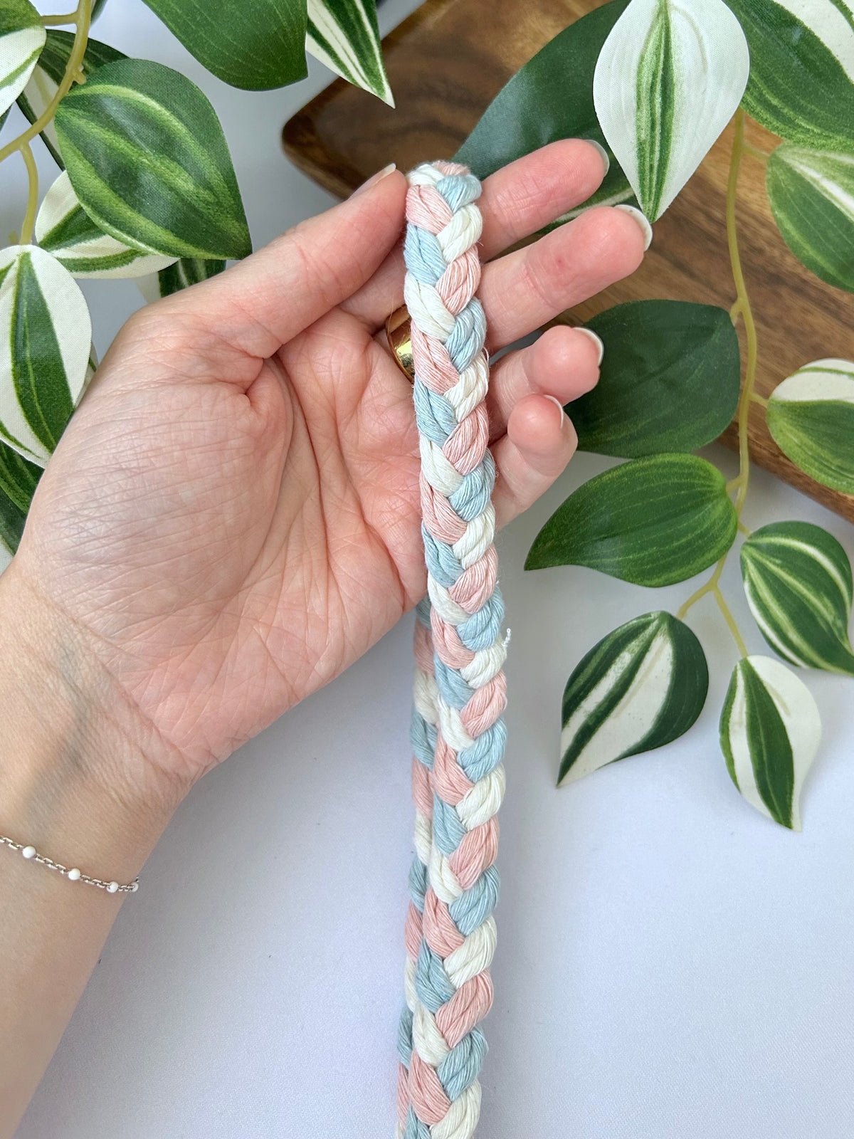 Braided Macrame Lanyard with Keyring