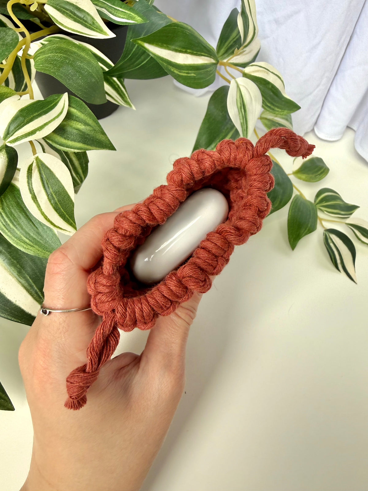 Mini Macrame Drawstring Pouch