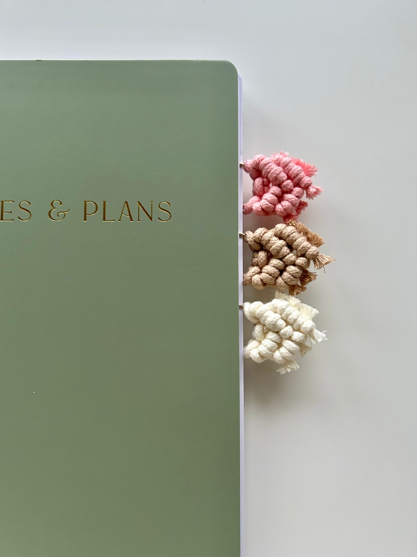 Macrame Paperclip Bookmark – Handmade Cotton Boho Book Lover Gift