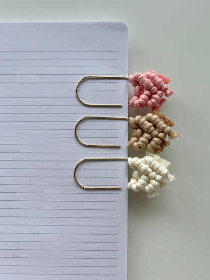 Macrame Paperclip Bookmark