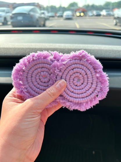 Macrame Car Coasters Set of 2