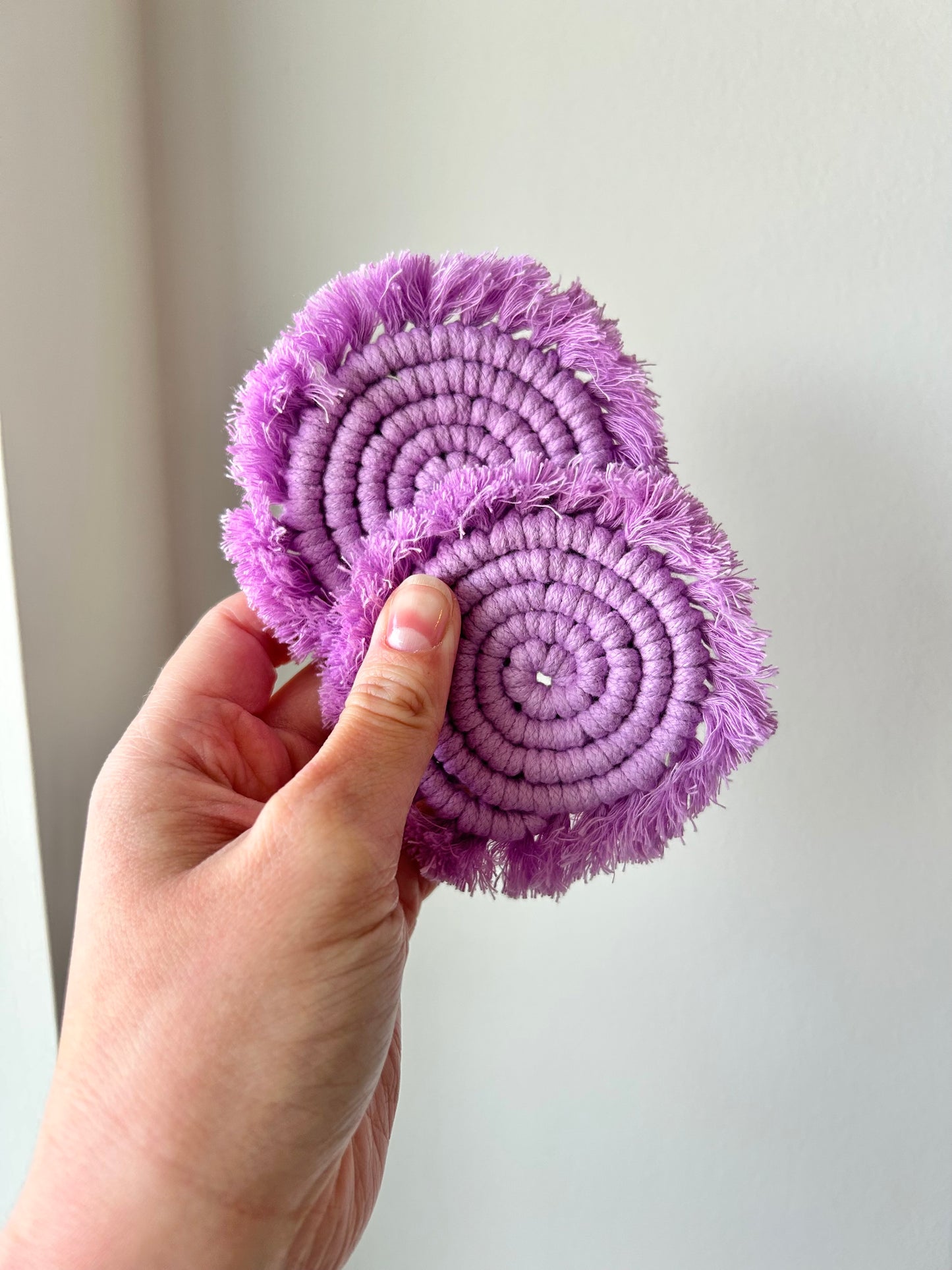 Macrame Car Coasters Set of 2 - Handmade Absorbent Boho Car Cup Holder Coaster Gift