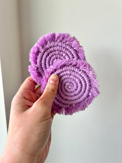 Macrame Car Coasters Set of 2