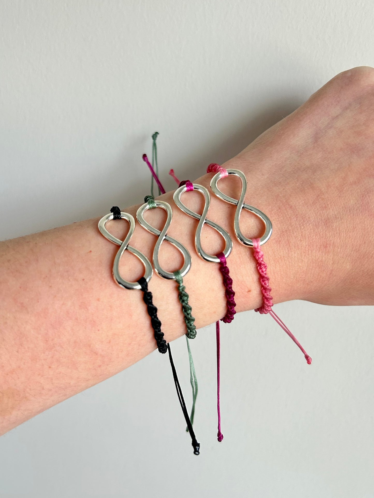 Twisted Macrame Infinity Friendship Bracelet – Adjustable Handmade Boho Jewelry