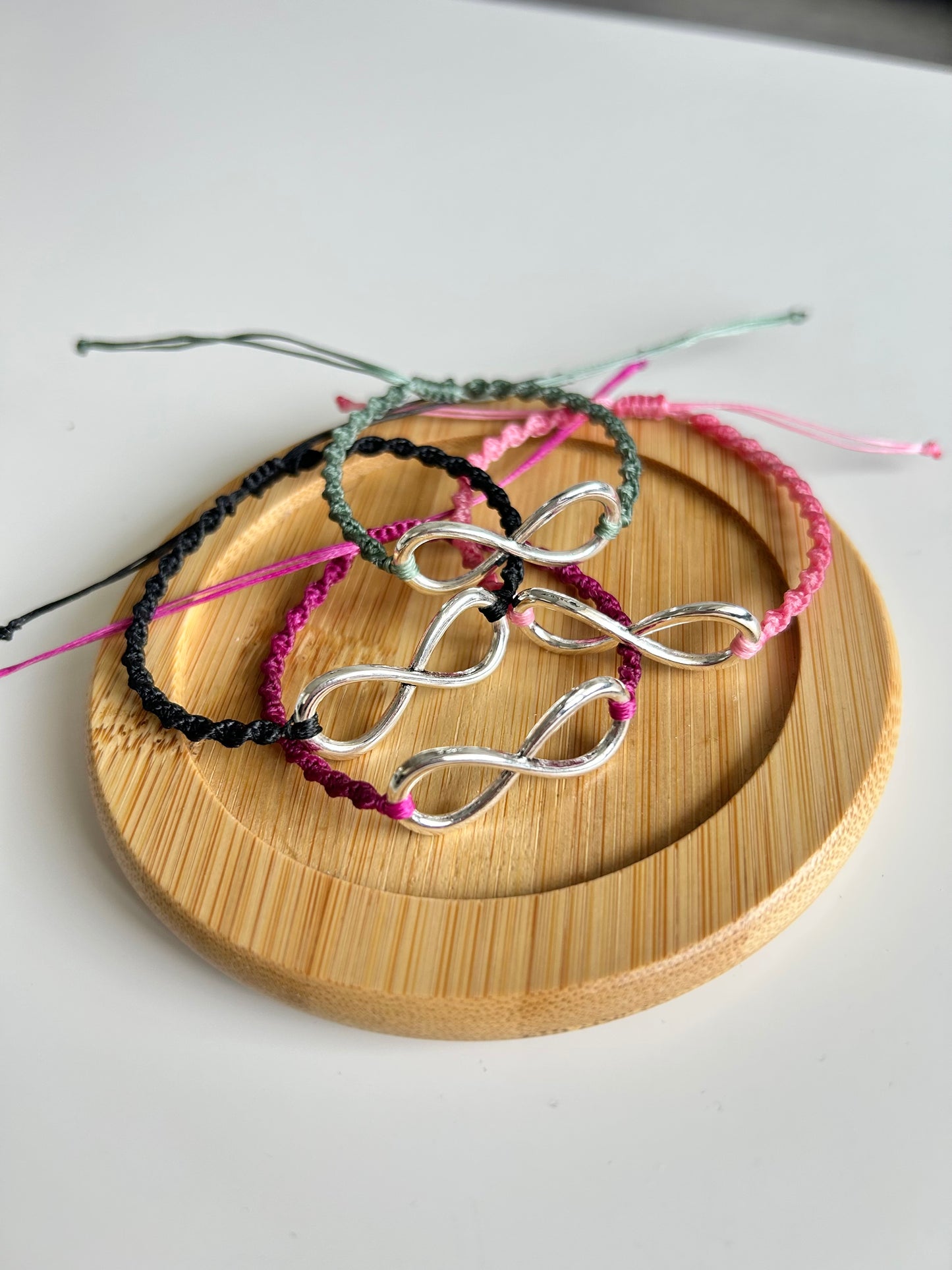 Twisted Macrame Infinity Friendship Bracelet – Adjustable Handmade Boho Jewelry