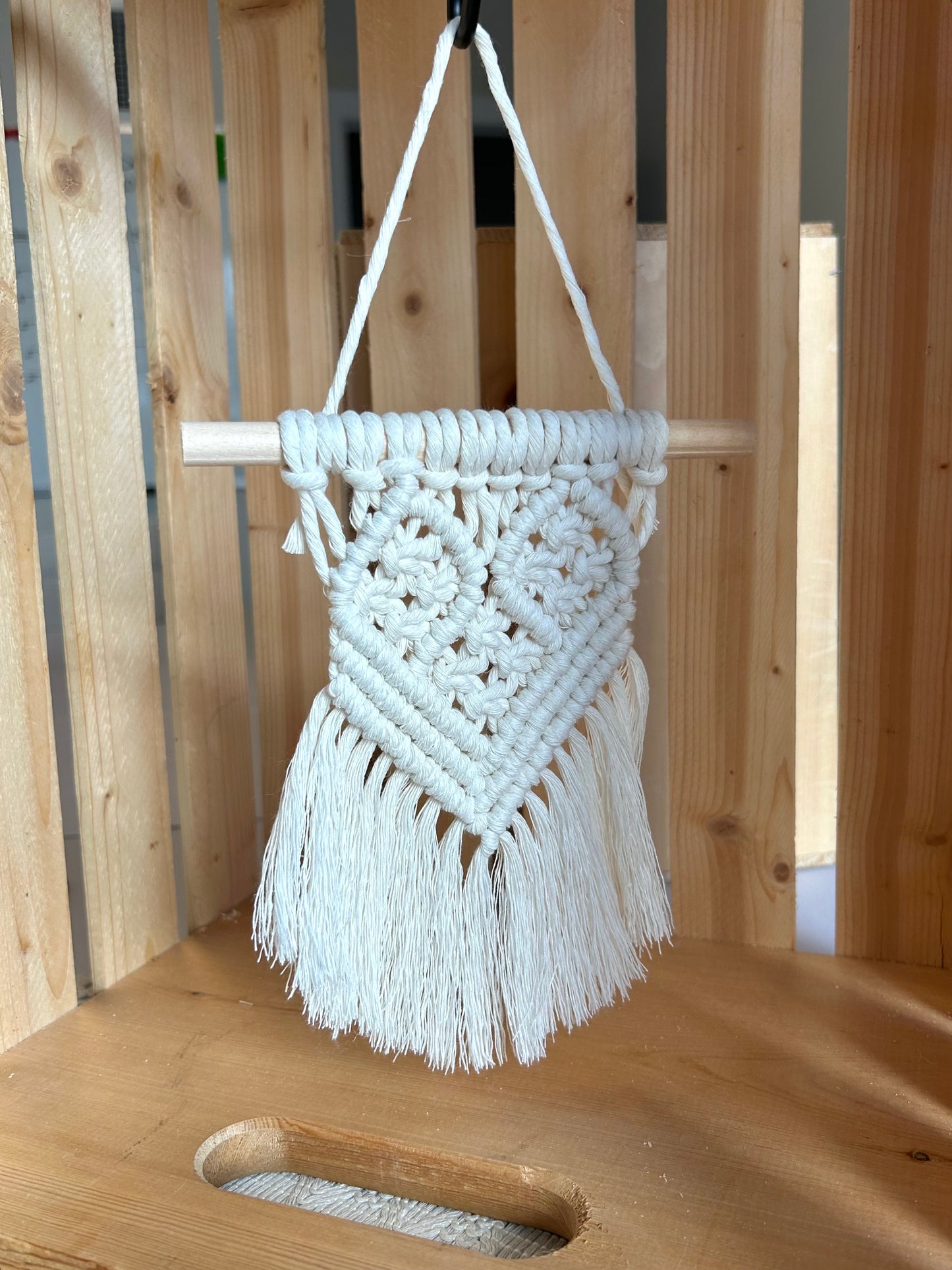 Mini Macrame Wall Hanging – Handmade Cotton Boho Home Decor