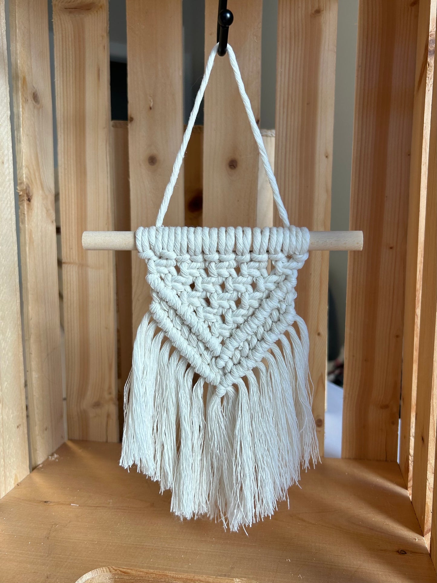 Mini Macrame Wall Hanging – Handmade Cotton Boho Home Decor