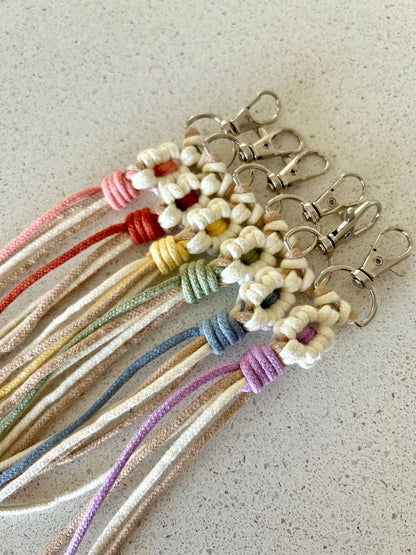Macrame Flower Keychain