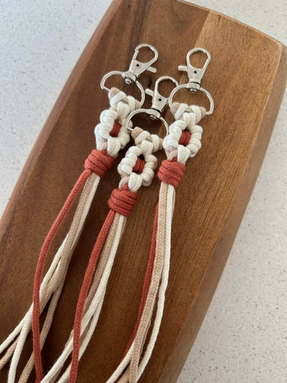 Macrame Flower Keychain