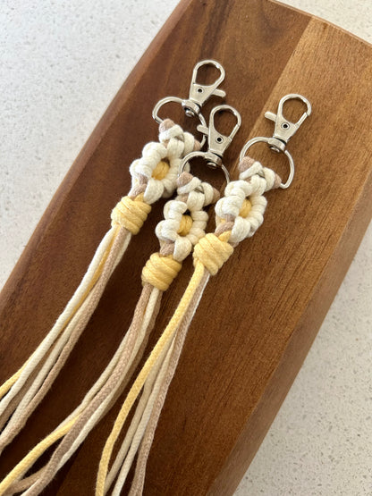 Macrame Flower Keychain