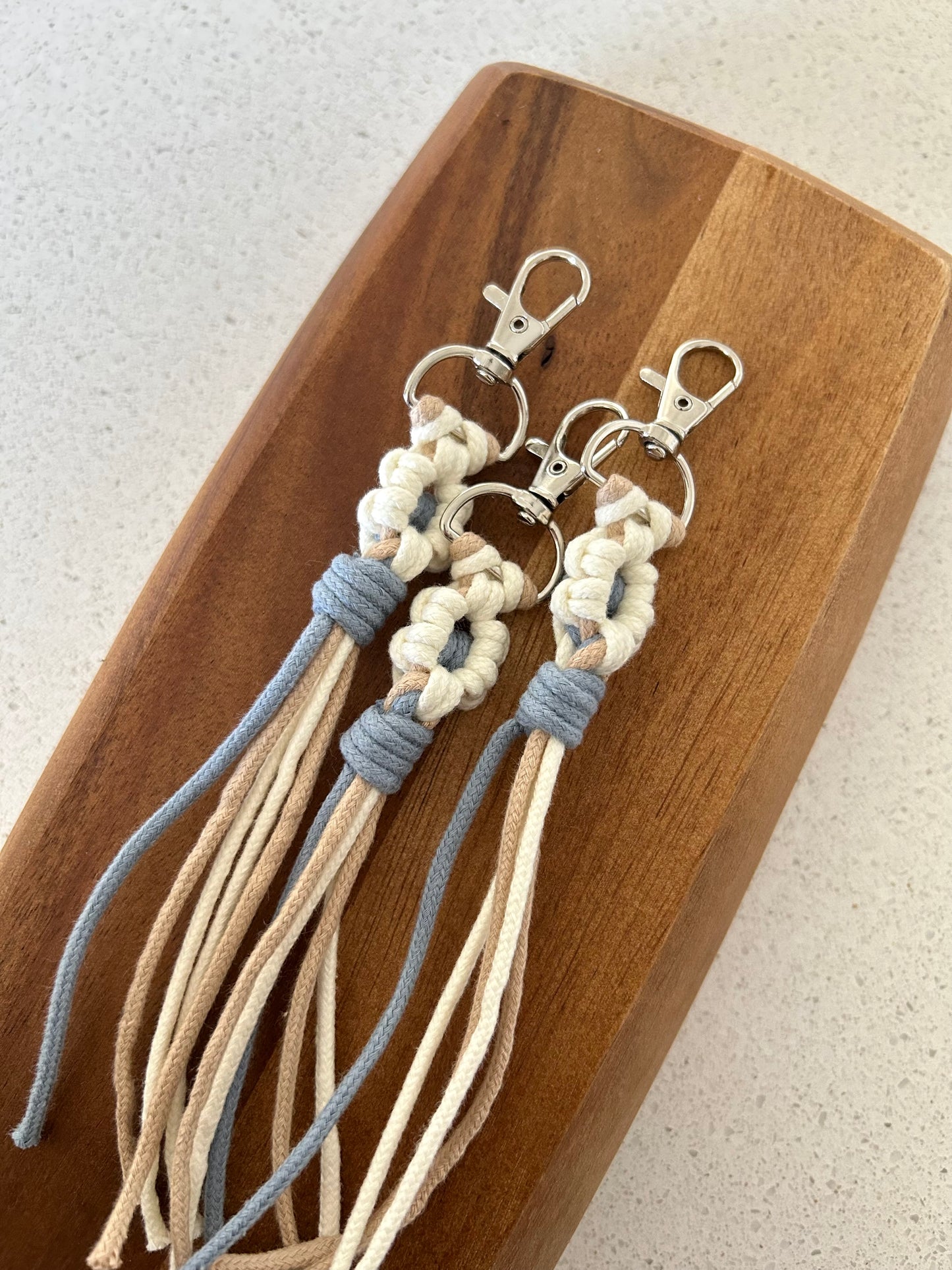 Macrame Flower Keychain